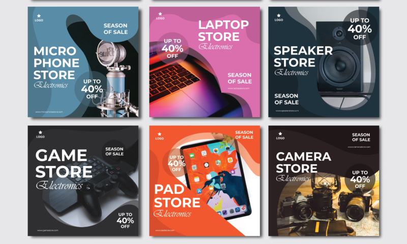 E- commerce Social Media Design for Facebook, Instagram