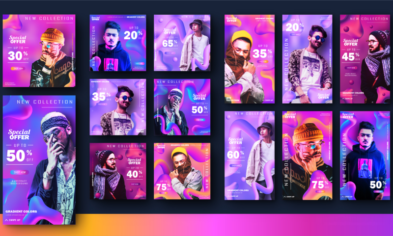 E- commerce Social Media Design for Facebook, Instagram