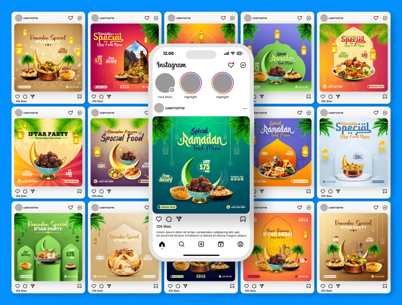 Restaurant social media creatives