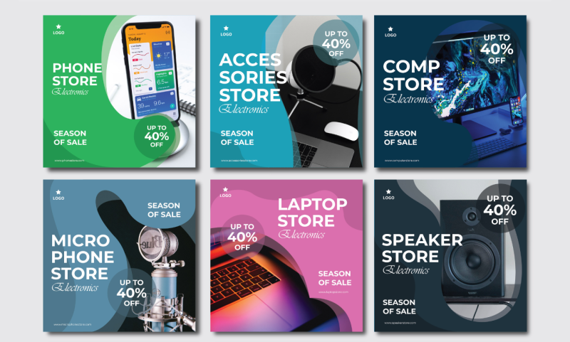 E- commerce Social Media Design for Facebook, Instagram