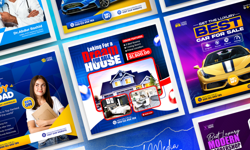 E- commerce Social Media Design for Facebook, Instagram